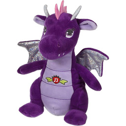 Smok dźwiękowy 20 cm fioletowy - przytulanka