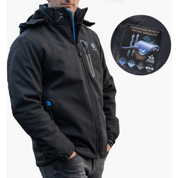 Kurtka Męska Ocieplana Softshell Pianka Czarna 4XL