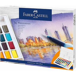 FABER-CASTELL 169736 Farby akwarelowe, 36 sztuk w kubeczkach,