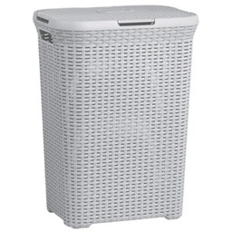 CURVER Kosz na pranie Rattan Style 60L Jasnoszary