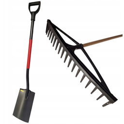 Uniwersalny Zestaw Narzędzi 2 Sztuki Szpadel+ Grabie Wzmocnione