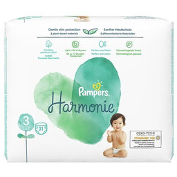Pampers Harmonie Pieluszki rozmiar 3, 31 sztuk KRÓTKA