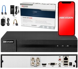 Rejestrator Hikvision Hybrydowy Tvi/ahd/cvi/ip 4CH Aplikacja