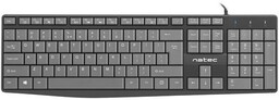 Natec Klawiatura Nautilus US Slim 1.8m czarno-szara