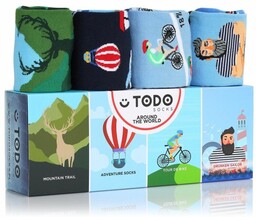 Todo Socks Zestaw prezentowy kolorowych skarpet AROUND THE
