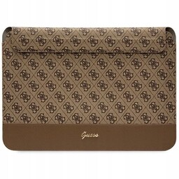 Guess Sleeve GUCS14PS4SGW 14" brązowy/brown 4G Stripe Metal