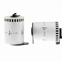 Brother zamiennik DK-22243, 102mm x 30,48m, etykiety papierowe