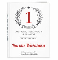 Atlas geograficzny z nadrukiem dla chłopca jako nagroda