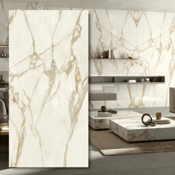 Spiek kwarcowy Calacatta Gold Polerowany 324x162x1,2 cm