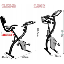 Rower Treningowy Magnetyczny Pionowy Cardio fitness Physionics LCD