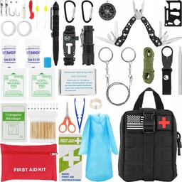 2x ZESTAW SURVIVALOWY PRZEŻYCIA WOJSKOWY GADŻETY NARZĘDZIA PRZETRWANIA