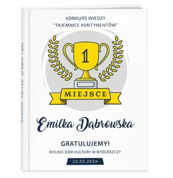 Atlas geograficzny z nadrukiem dla dziewczynki jako nagroda