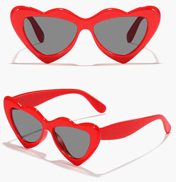 Stylion Okulary przeciwsłoneczne dla dziewczynki Serce STKD-09A czerwone