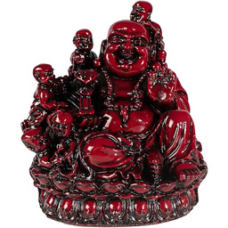 Tradycyjny śmiejący się Budda z dziećmi symbol szczęścia