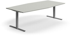 Stół konferencyjny QBUS, kształt łodzi, 2400x1200 mm, rama