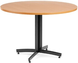 Okrągły stół do stołówki SANNA, Ø1100x720 mm, czarny/buk