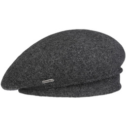 Beret Baskijski z Sukna Wełnianego by McBURN, antracytowy,