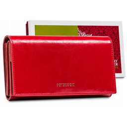 Damski portfel skórzany Peterson z ochroną RFID pojemna