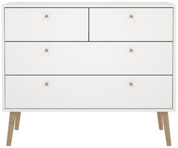 Komoda z szufladami biała mat 99 cm Bodo