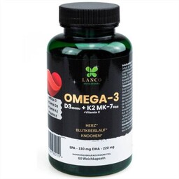 Omega-3 + D3 + K2MK7 Lanco Wysokoprzyswajalna Witamina