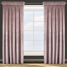 Design 91 Zasłona gotowa na taśmie 135x300 pudrowa