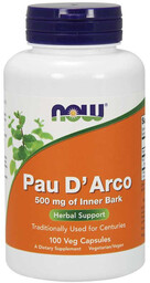 NOW Pau D''Arco 500mg Of Inner Bark 100vegcaps