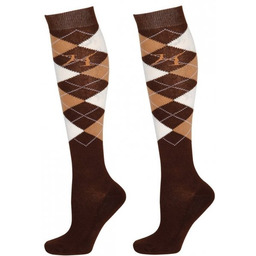 HARRY''S HORSE Podkolanówki jeździeckie CHECK brown/chantarelle/off-white