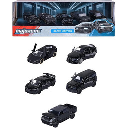 Majorette 8502005000 Black Edition 2.0, 5-pak;zestaw pojazdów