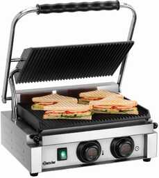 Bartscher Grill kontaktowy pojedyńczy żeliwny, płyta ryflowana, 360