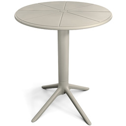 Stół ogrodowy okrągły 60 cm Dego - Beżowy
