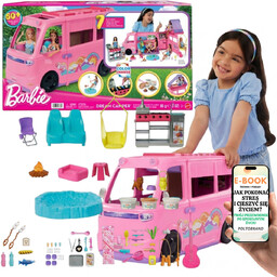 Kamper Barbie Dream Camper HRJ78 Zestaw Kempingowy Namiot