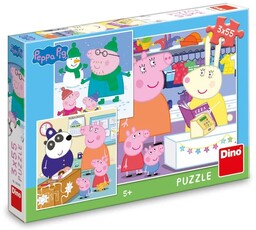 Świnka Peppa puzzle 3 x 55 elementów