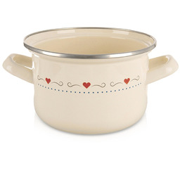Garnek emaliowany kremowy TONCA 16 cm, 1,4 l