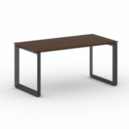 Biurko PRIMO INSPIRE, 160x80 cm, czarna podstawa, orzech
