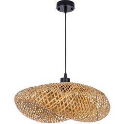ŻYRANDOL PLECIONY BAMBUSOWY BOHO DUŻA LAMPA WISZĄCA