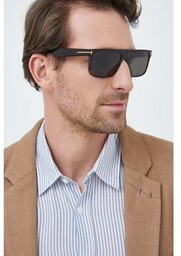 Tom Ford okulary przeciwsłoneczne męskie kolor brązowy