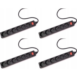 Listwa zasilająca Hama Standard 1.5m 6 gniazd czarny