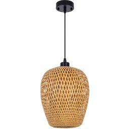 LAMPA WISZĄCA SUFITOWA BAMBUSOWA PLECIONY ŻYRANDOL DO SALONU