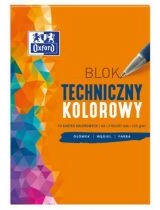 Blok Techniczny A4/225g Kolorowy 10 Kartek Oxford /400093230/