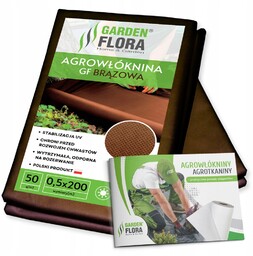 Agrowłóknina Brązowa Na Chwasty 50g Agrotkanina Antychwastowa 0,5x200m