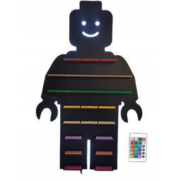 Półka lampka led ludzik 68x43 71szt figurki ludziki