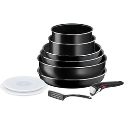 Tefal Easy On Zestaw Naczyń, Aluminium, Czarny, 22/24/26