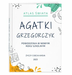 Atlas geograficzny z nadrukiem dla dziewczynki