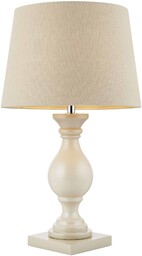 Lampa stołowa kremowa drewniana z abażurem 48cm MARSHAM-TLIV