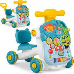 Jeździk Chodzik Pchacz Interaktywny Stolik Tablica Edukacyjna 5W1