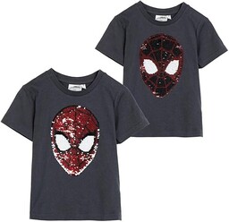 Spider-Man Ciemnoszara dziecięca koszulka z krótkim rękawem -
