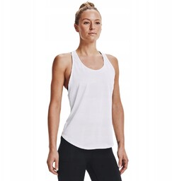 UNDER ARMOUR Top treningowy Tech Vent L biały