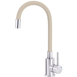 DEANTE Bateria kuchenna z giętą wylewką Luno stal