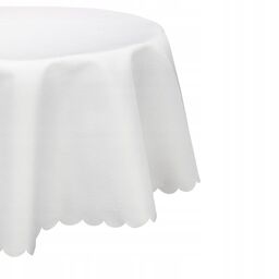Obrus biały owalny PLAMOODPORNY 140x200 cm
