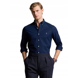 POLO RALPH LAUREN GRANATOWA KOSZULA ELEGANCKA Z KOŁNIERZYKIEM